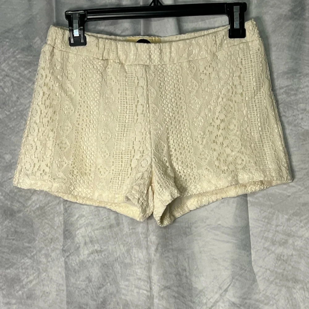 Girl Revolution Lace Overlay Short Shorts - size Medium